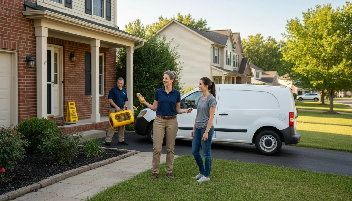 Residential water damage restoration in Du Quoin, IL